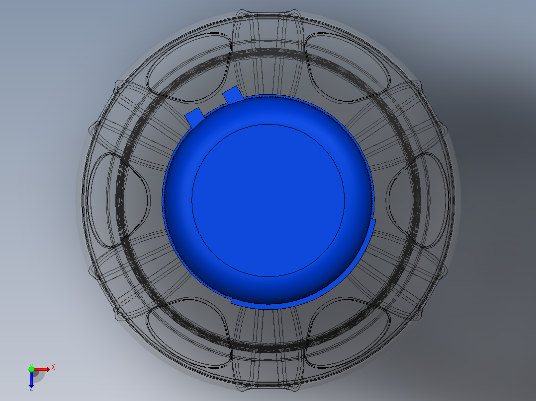 瓶盖、盖子俯视图