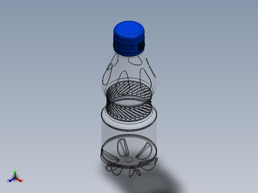 瓶盖、盖子正等轴测图