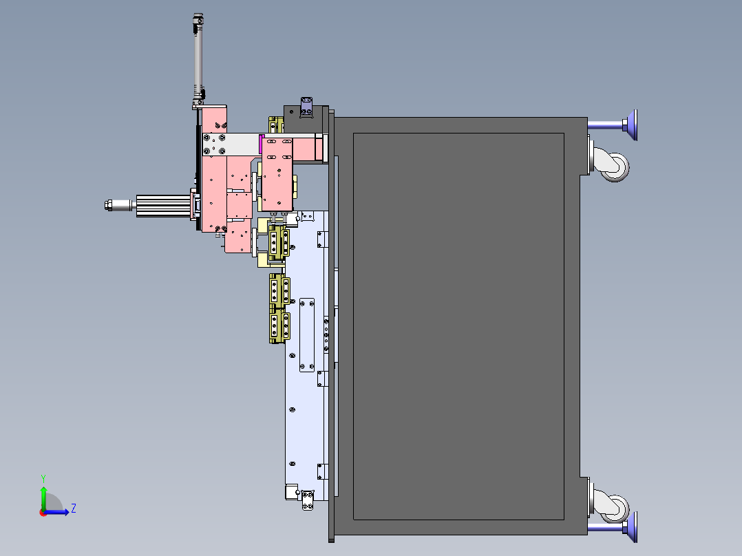 一种治具翻转机sw18可编辑左视图