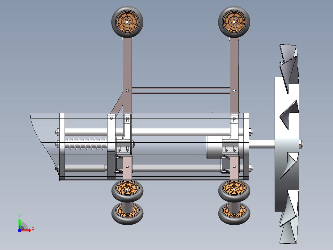管道清污机器人sw16可编辑前视图