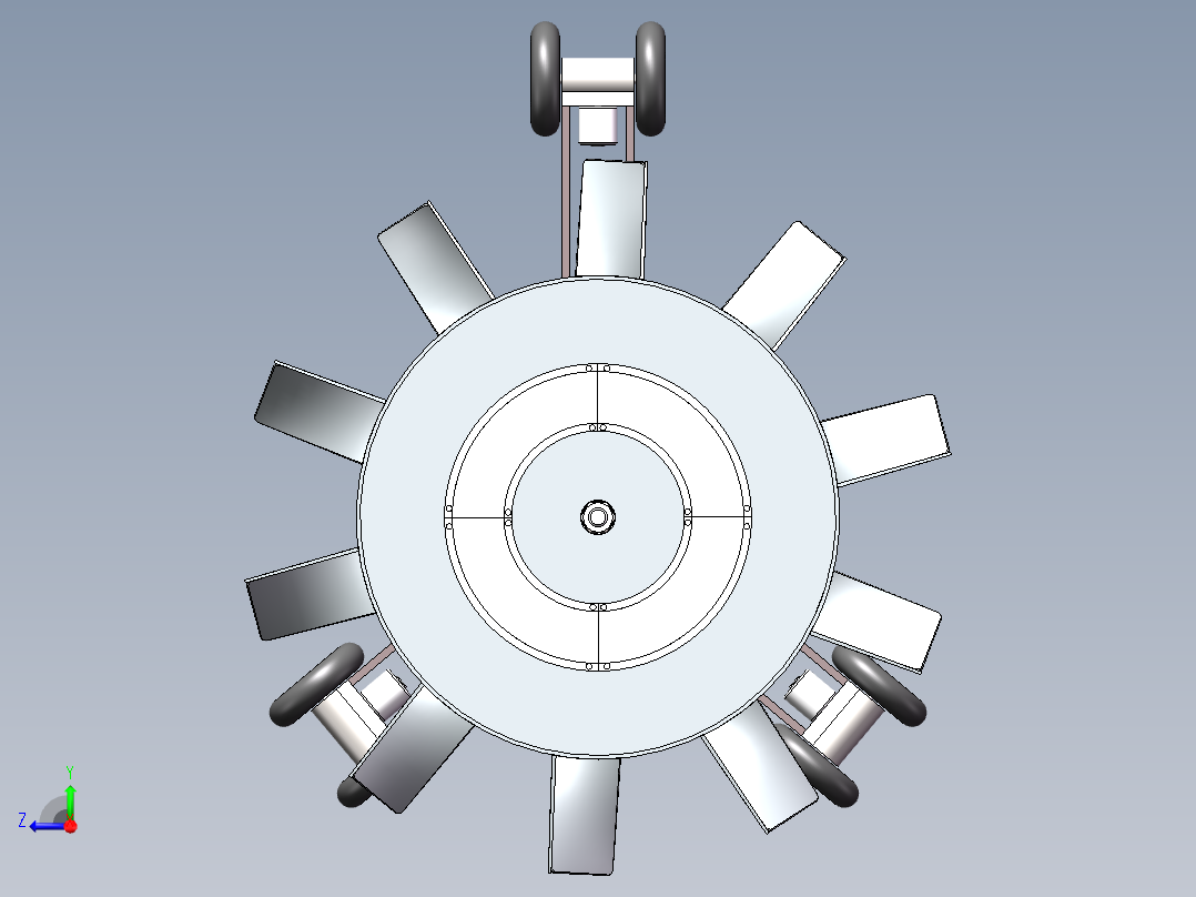 管道清污机器人sw16可编辑右视图