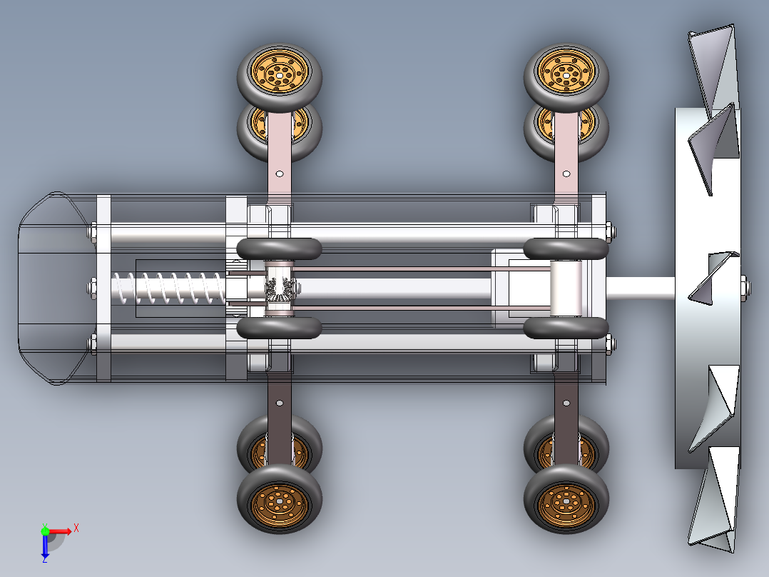 管道清污机器人sw16可编辑俯视图