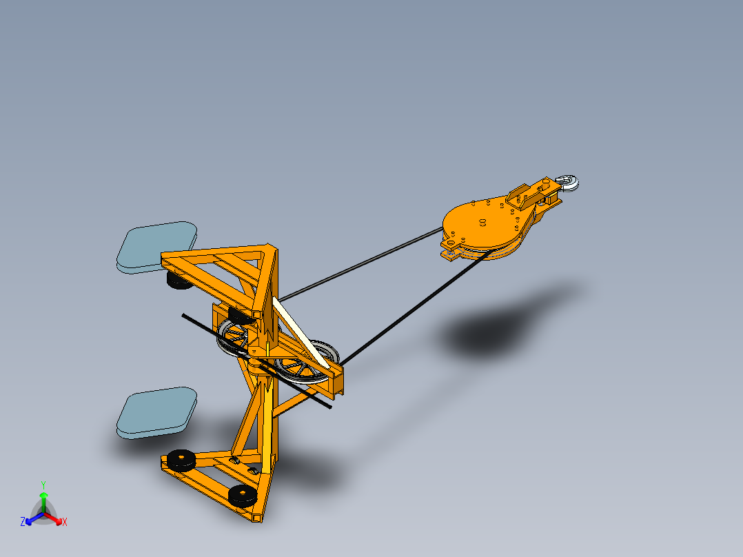 塔式小车起重机后视图