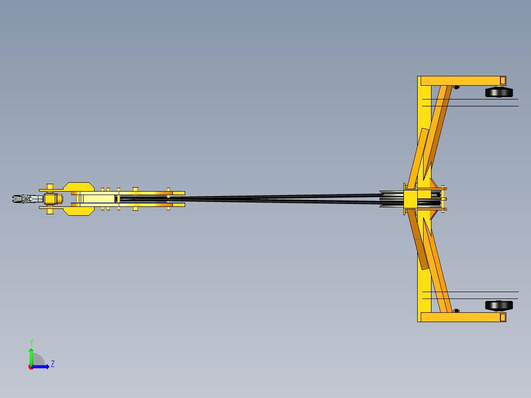 塔式小车起重机左视图