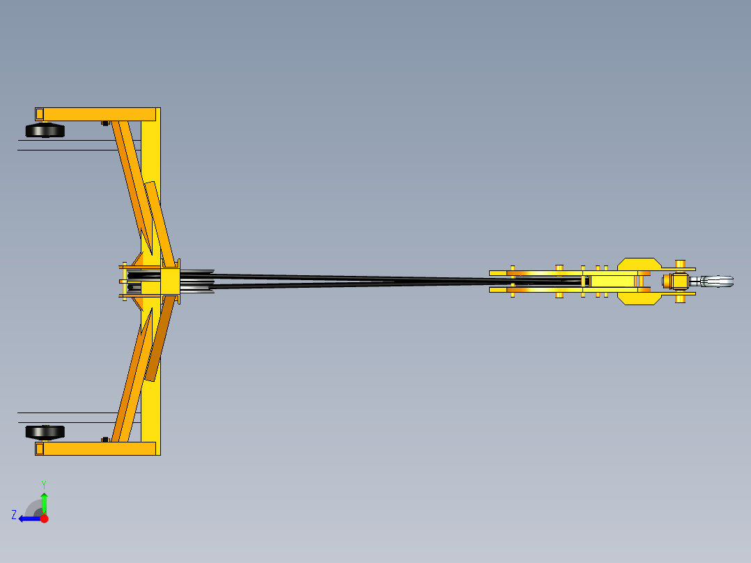 塔式小车起重机右视图