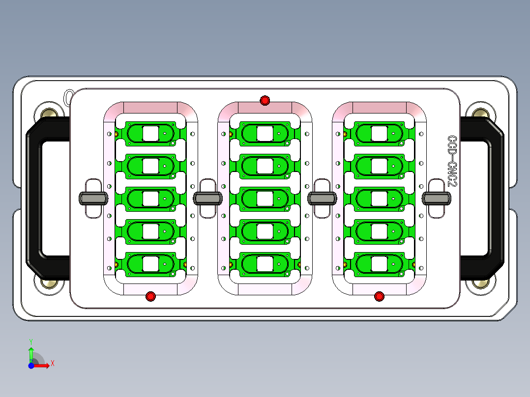 摄像头保持架铣内腔工装模型+CAD前视图