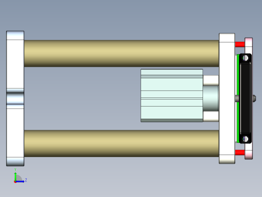 摄像头保持架铣内腔工装模型+CAD左视缩略图
