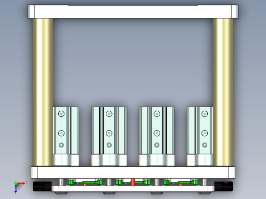 摄像头保持架铣内腔工装模型+CAD俯视缩略图