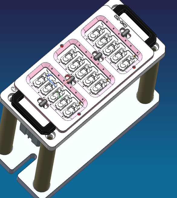 摄像头保持架铣内腔工装模型+CAD