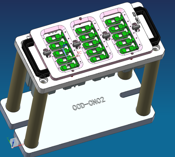 摄像头保持架铣内腔工装模型+CAD