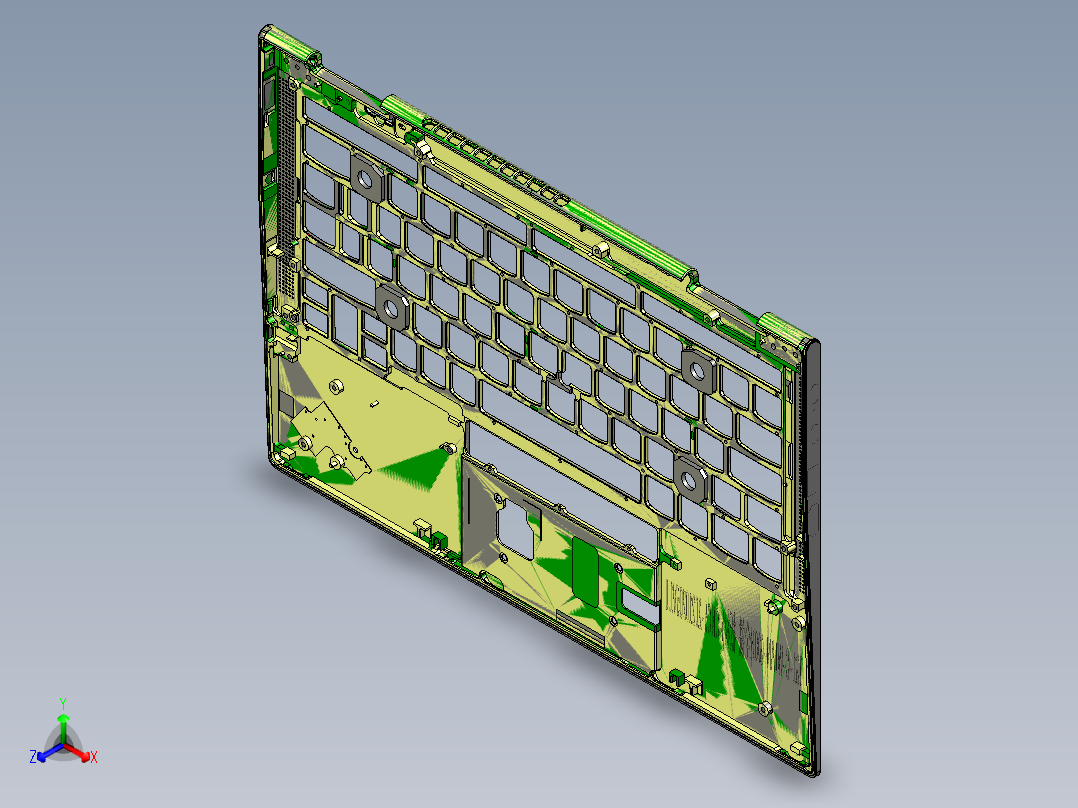 THINKPAD电脑键盘框落料程序模型