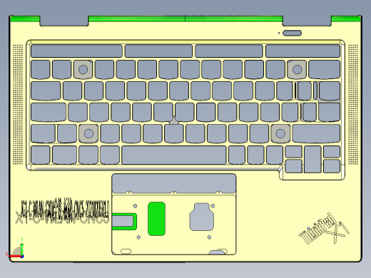 THINKPAD电脑键盘框落料程序模型后视缩略图