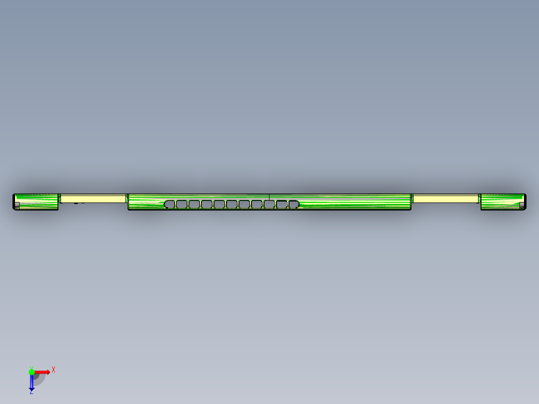 THINKPAD电脑键盘框落料程序模型俯视图