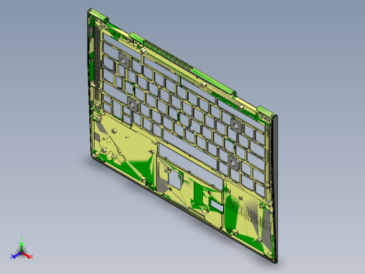 THINKPAD电脑键盘框落料程序模型正等轴测缩略图