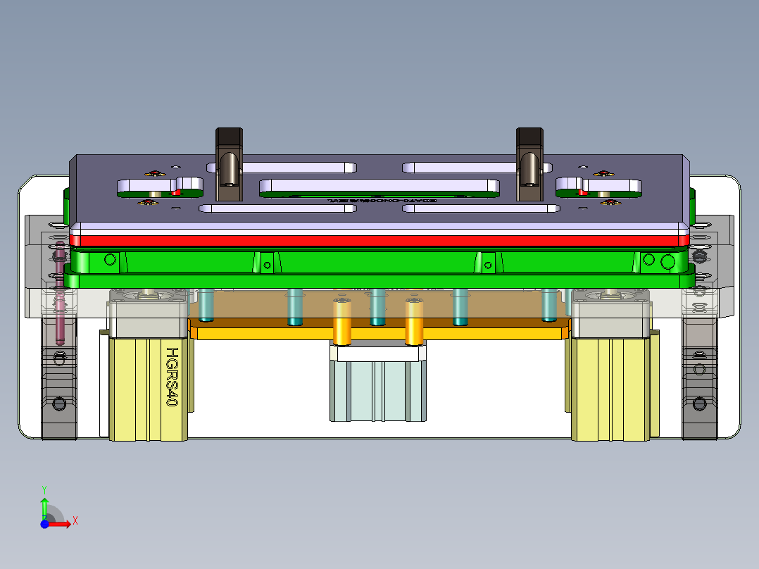EDA70-笔记本CNC工装夹具三维模型CNC5-190320-铣角度孔前视图