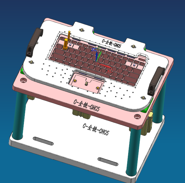 铝制笔记本C壳铣键盘框治具模型