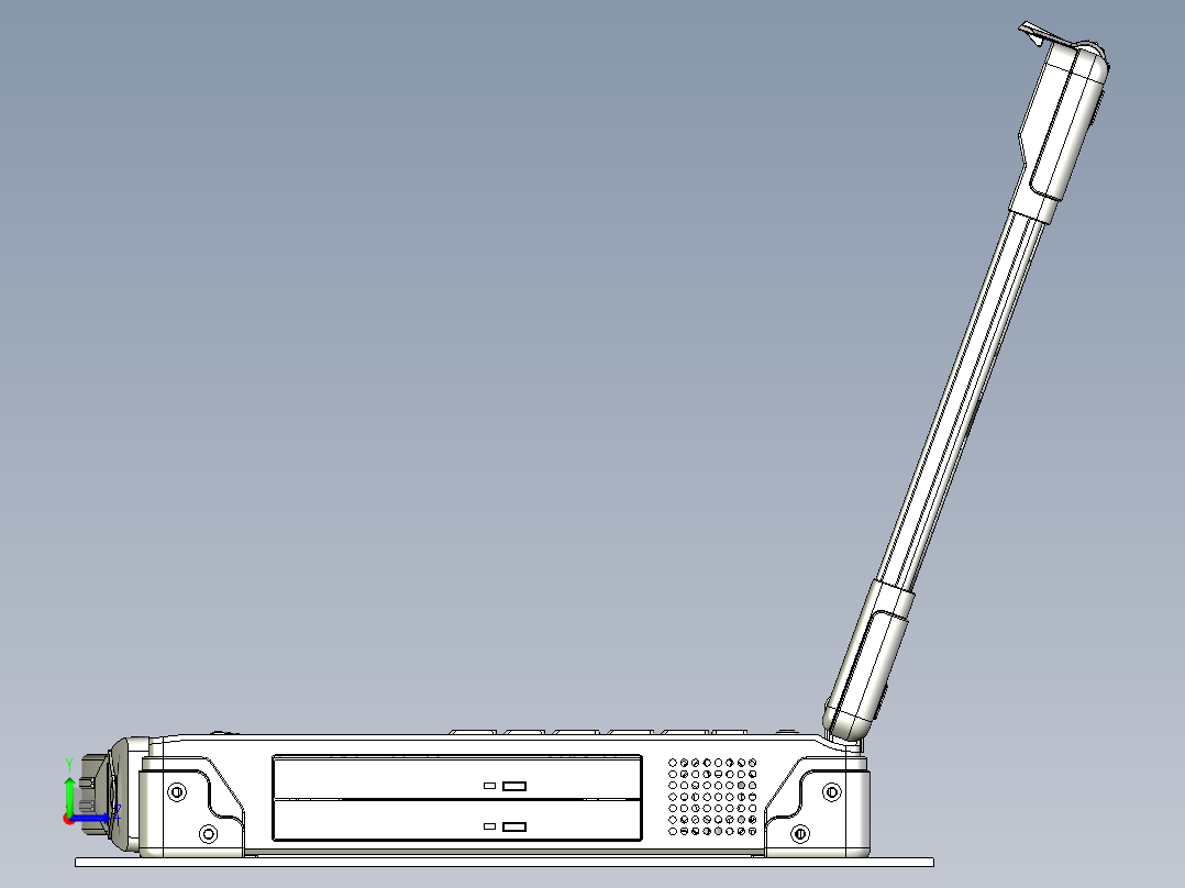 加固笔记本左视图