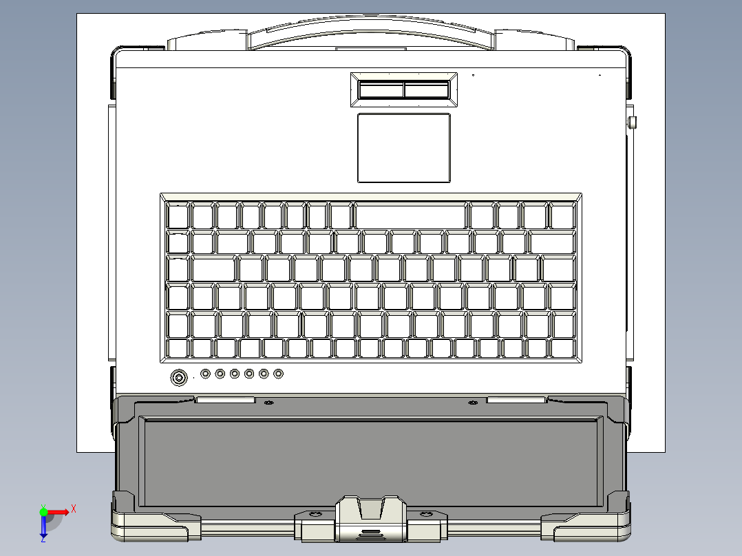 加固笔记本俯视图