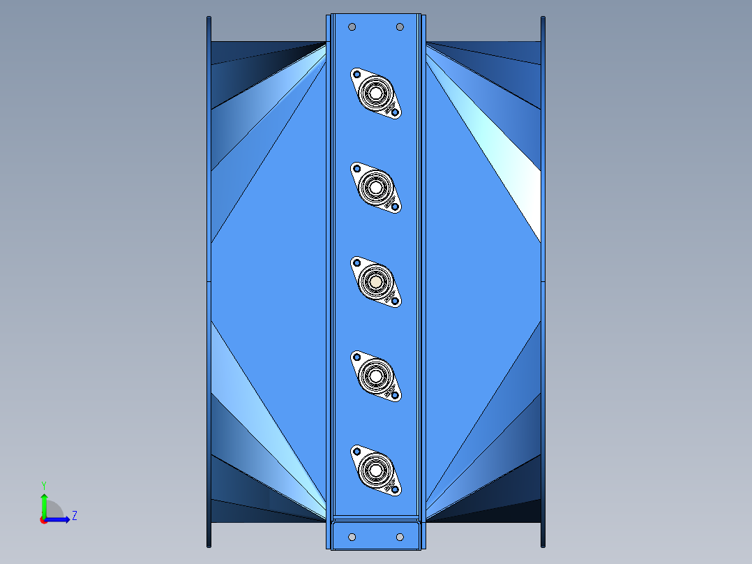 B2004430-手动百叶窗阻尼器左视图