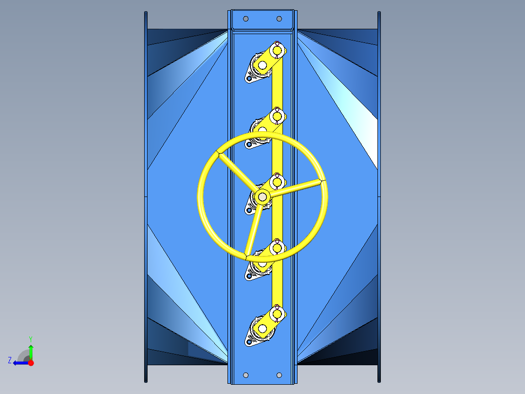 B2004430-手动百叶窗阻尼器右视图