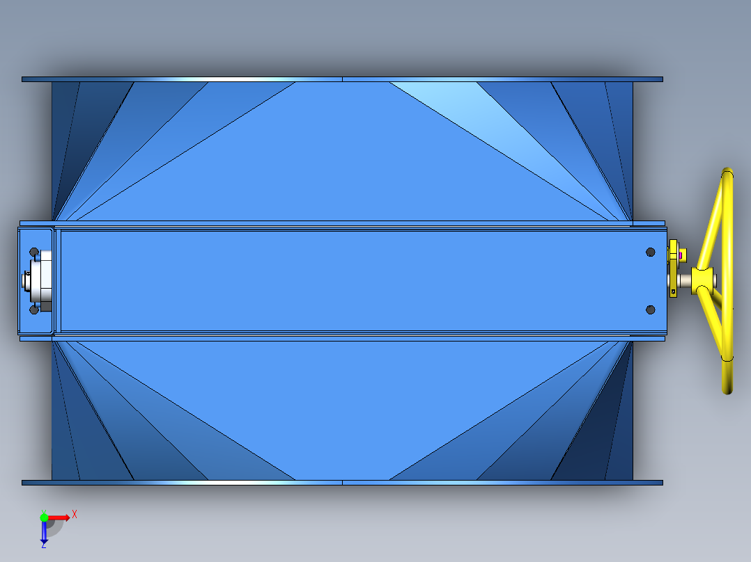 B2004430-手动百叶窗阻尼器俯视图