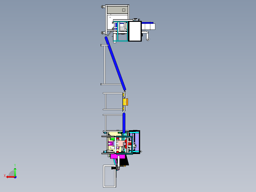 自动化接头包装流水线后视图