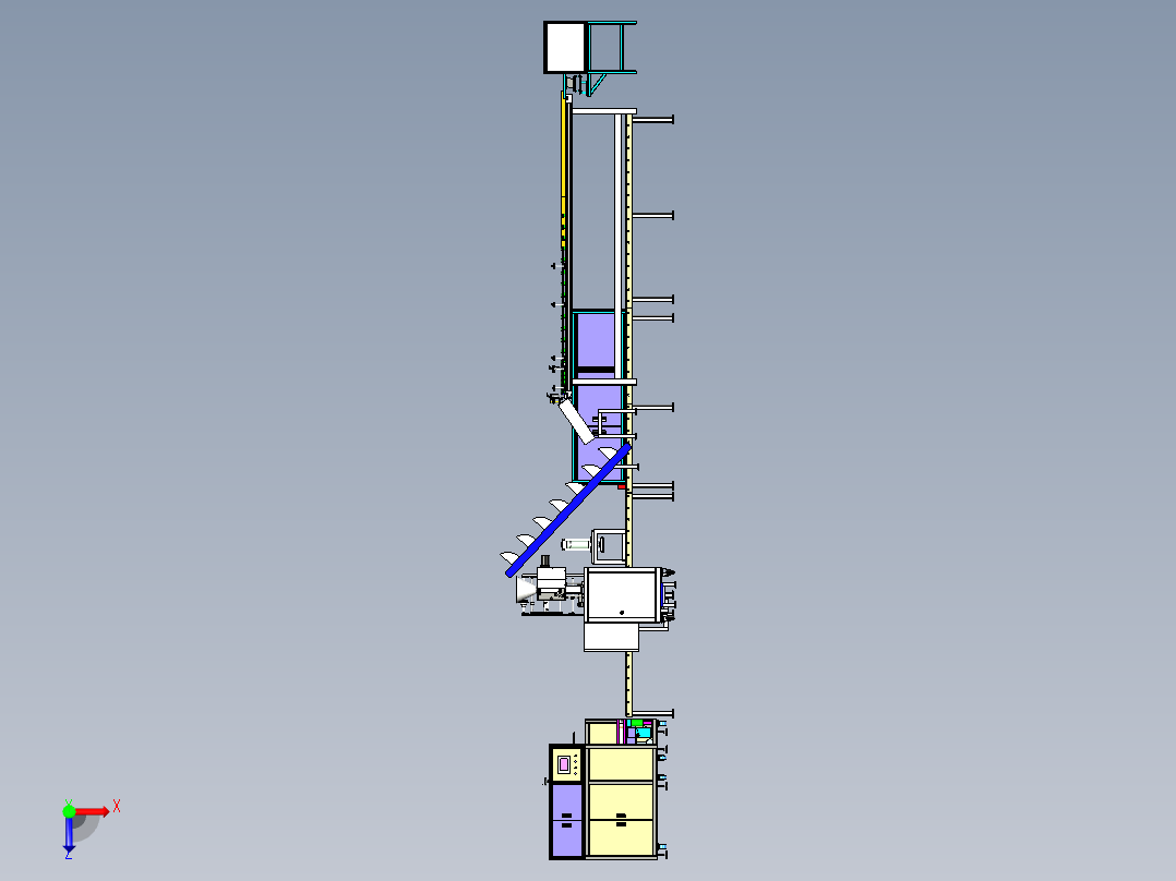 自动化接头包装流水线俯视图