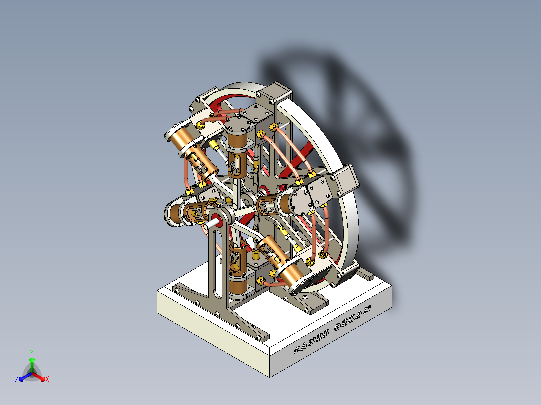 蒸汽机6-cylinder-steam-engine-1832-模型格式为 x_t