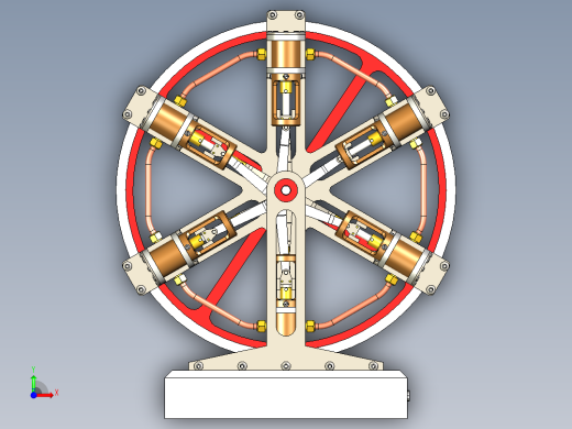 蒸汽机6-cylinder-steam-engine-1832-模型格式为 x_t前视缩略图