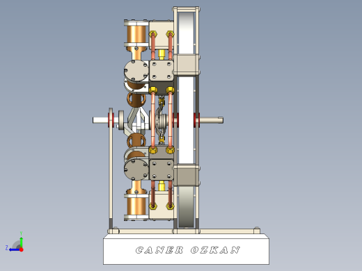 蒸汽机6-cylinder-steam-engine-1832-模型格式为 x_t右视缩略图