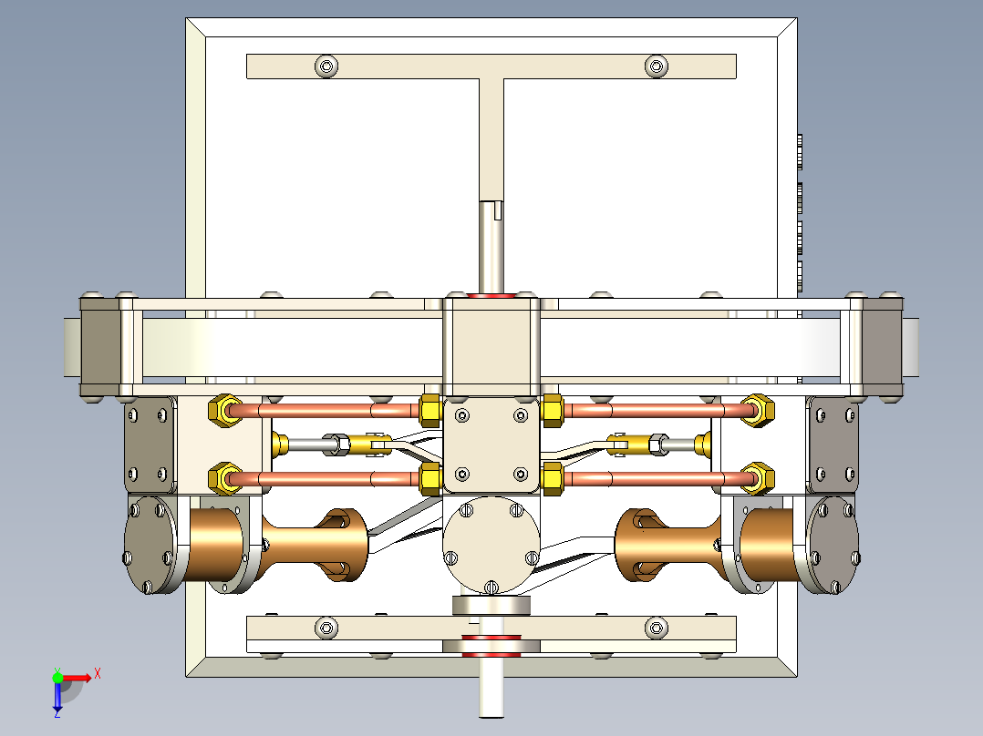 蒸汽机6-cylinder-steam-engine-1832-模型格式为 x_t俯视图