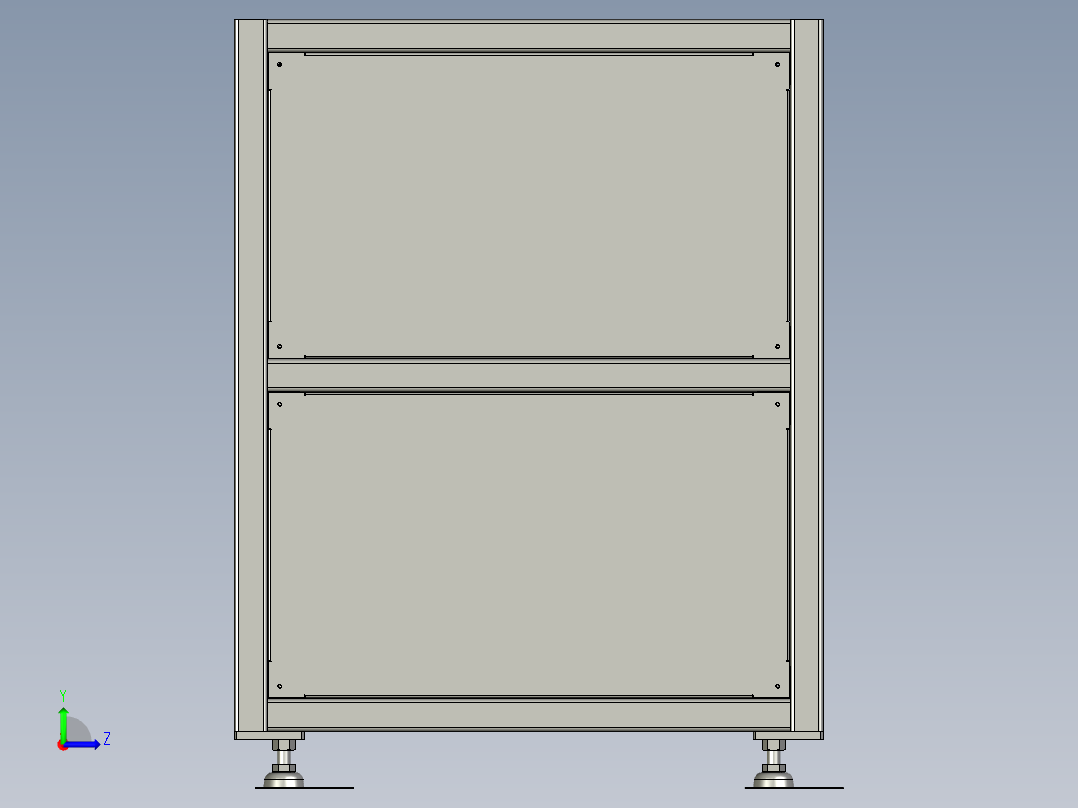 托盘回转输送提升机左视图