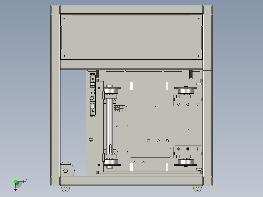 托盘回转输送提升机俯视图