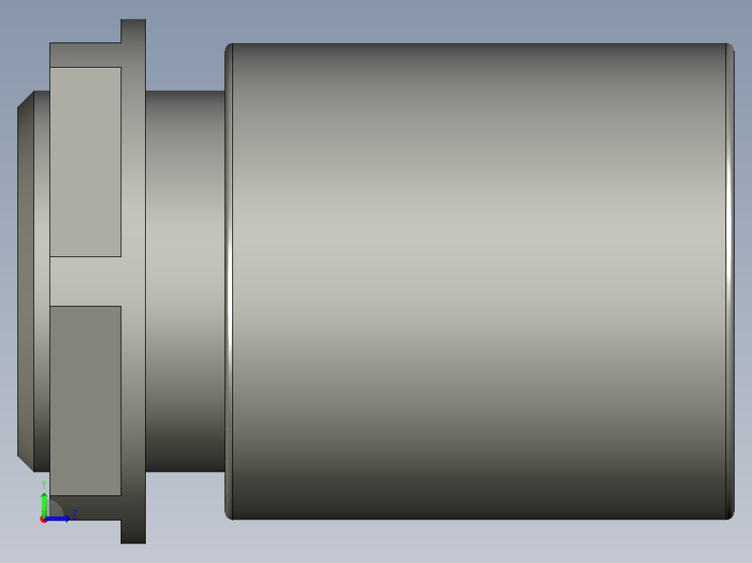 M24-波纹管快插件左视图