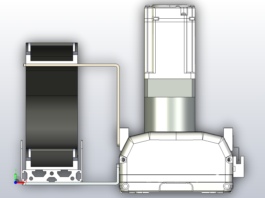 MFM14-BC-400W-3000L齿轮齿条模组MFM14 最大负载88KG前视图