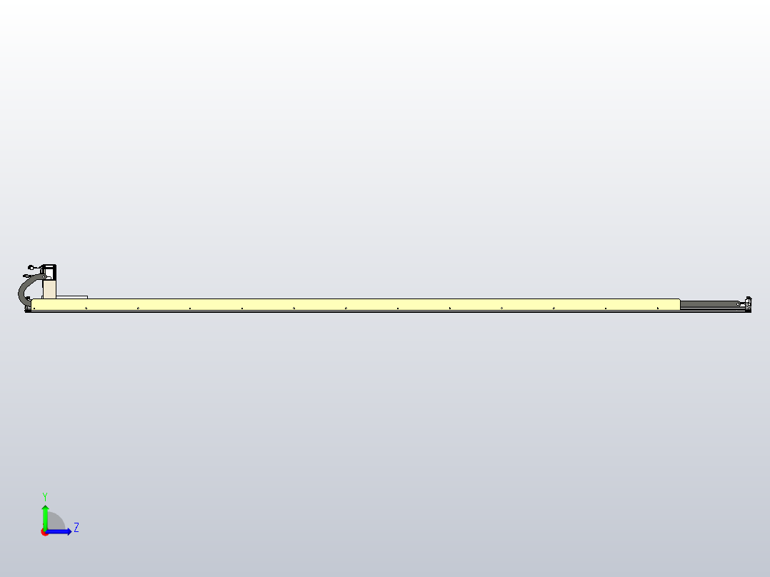 MFM14-BC-400W-3000L齿轮齿条模组MFM14 最大负载88KG左视图