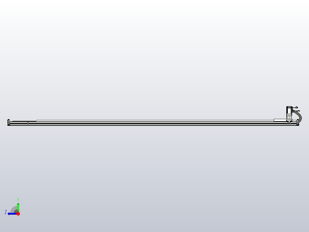 MFM14-BC-400W-3000L齿轮齿条模组MFM14 最大负载88KG右视图