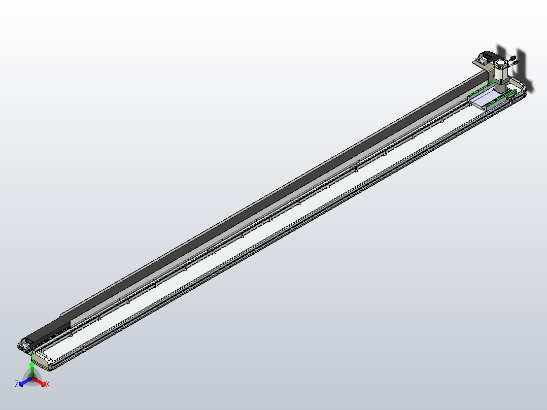 MFM14-BC-400W-3000L齿轮齿条模组MFM14 最大负载88KG正等轴测图