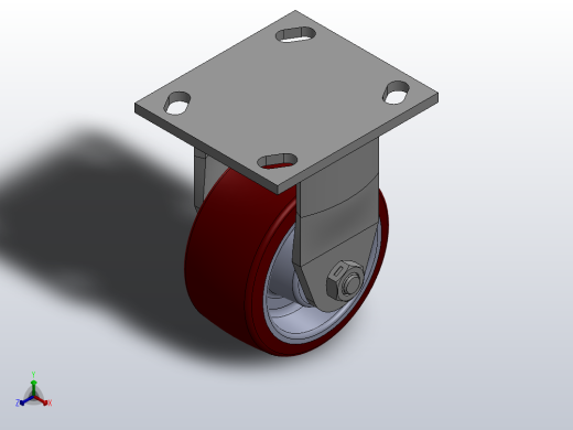 脚轮Colson-4_04108_939正等轴测缩略图
