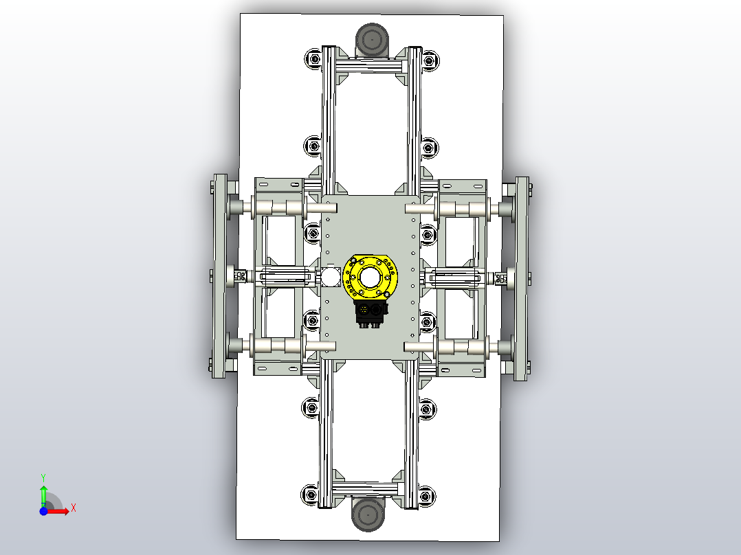 吸附襟翼末端抓手前视图