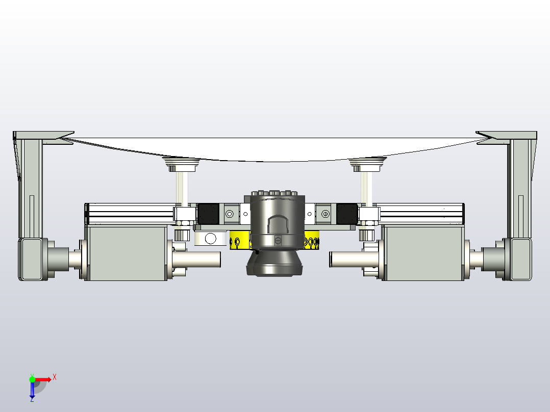 吸附襟翼末端抓手俯视图