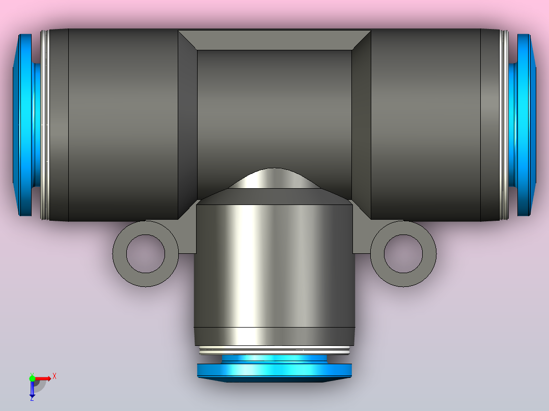 快插接头QST-12-10俯视图
