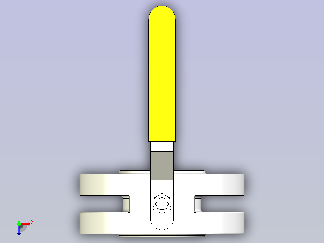 超短型球阀[1.6-DN20超短型球阀]俯视图