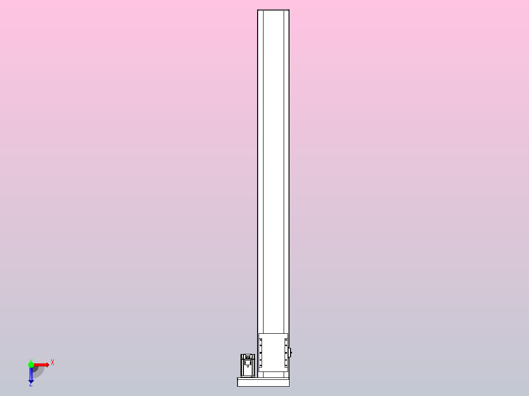 滚珠丝杠直线轴带导轨全封闭TPA-HCR-175D-2510C-L1750-ML-Y-P75-N3俯视图