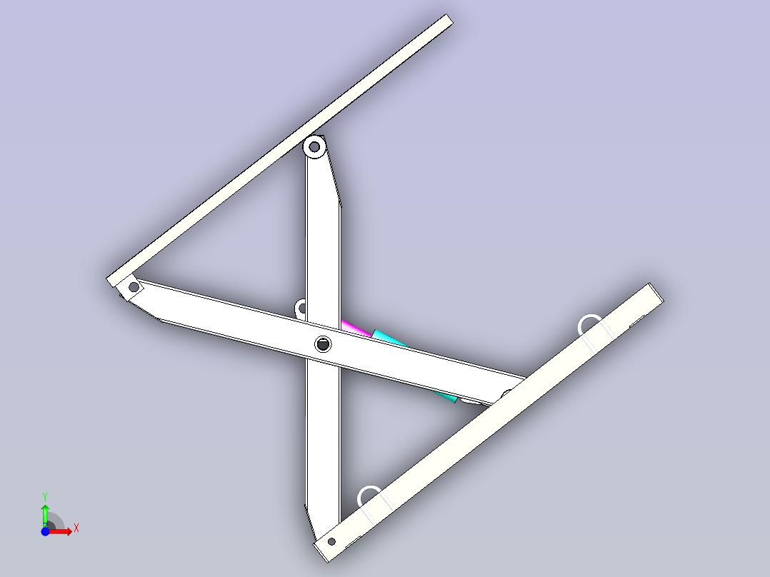 剪式升降机3D模型前视图
