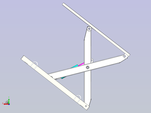 剪式升降机3D模型后视缩略图
