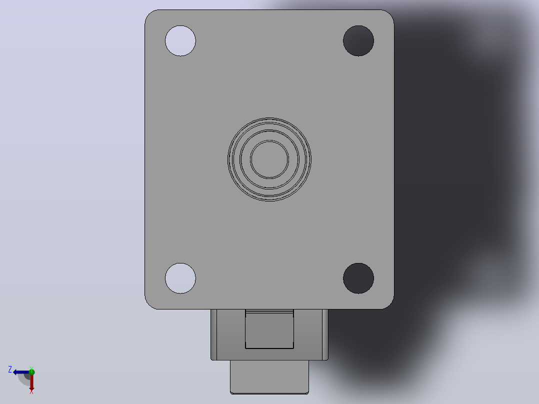 Z01-01B-125-304G普通工业轮[Z01-01B-080-304G]脚轮俯视图