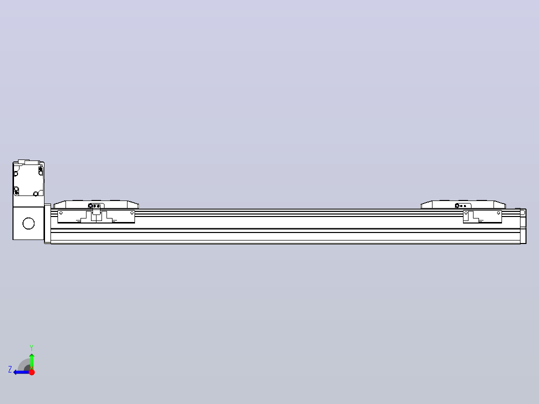 皮带直线轴双滑块型TPA-GCBS-50-P42-L175-LU-M10-N3右视图