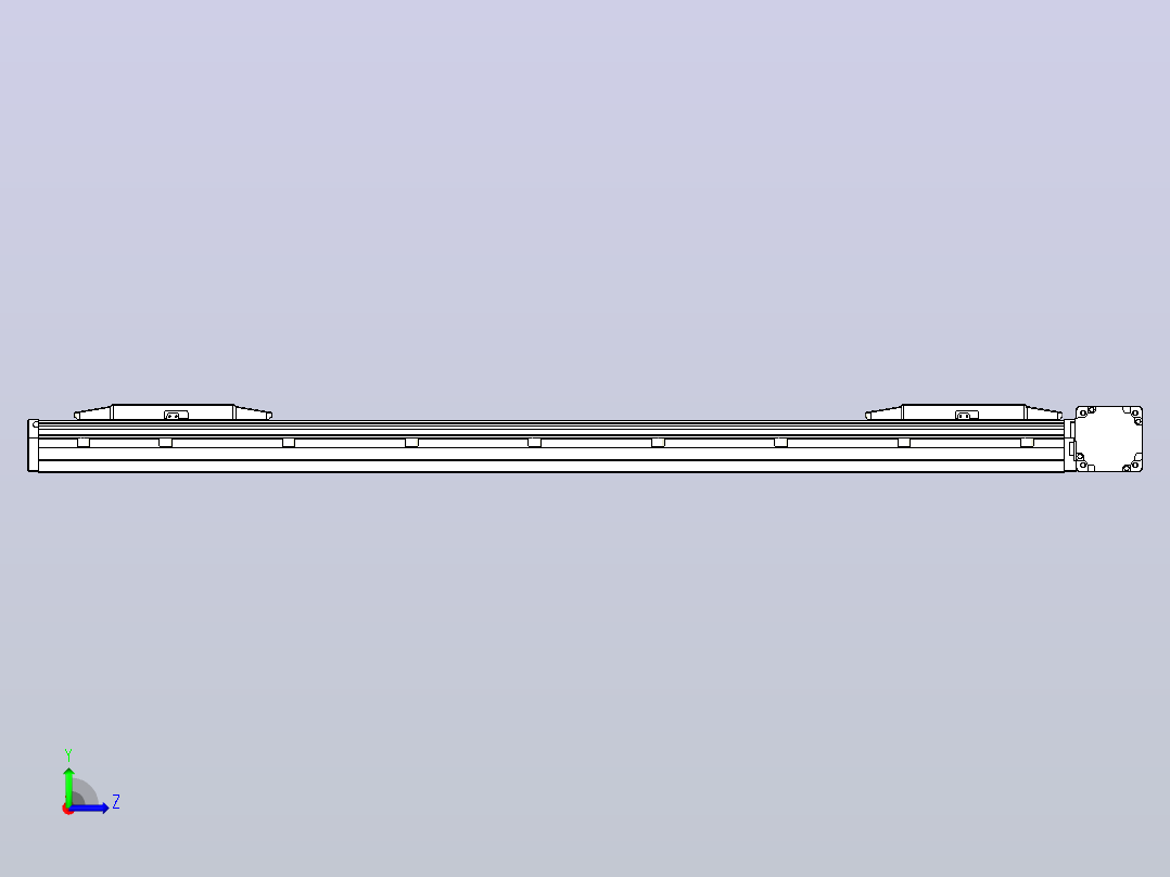 皮带直线轴双滑块型TPA-GCBS-150-P80-L350-DR-M75-N3左视图