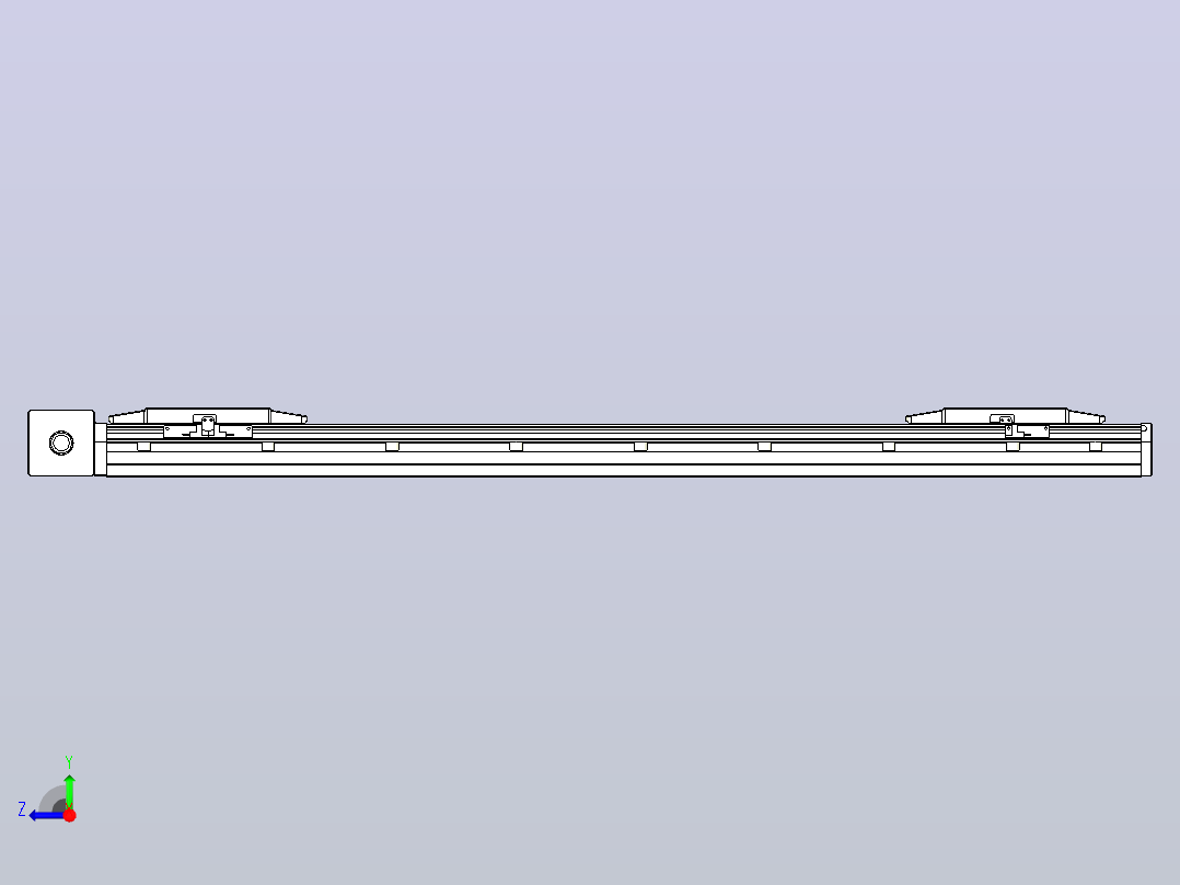 皮带直线轴双滑块型TPA-GCBS-150-P80-L350-DR-M75-N3右视图